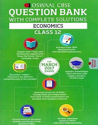 Download Oswaal CBSE Question Bank with complete solutions for Class 12 Economics (For 2017 Exams) - Panel of Experts file in ePub
