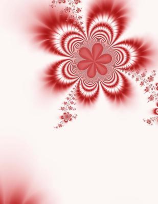 Read online Red and White Fractal Flower, Jumbo Oversized: Blank 150 Page Lined Journal for Your Thoughts, Ideas, and Inspiration - NOT A BOOK file in PDF