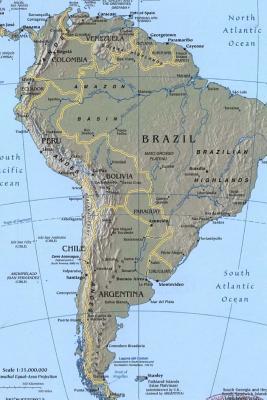 Download A Map of South America and the Atlantic and Pacific Oceans: Blank 150 Page Lined Journal for Your Thoughts, Ideas, and Inspiration - NOT A BOOK | PDF