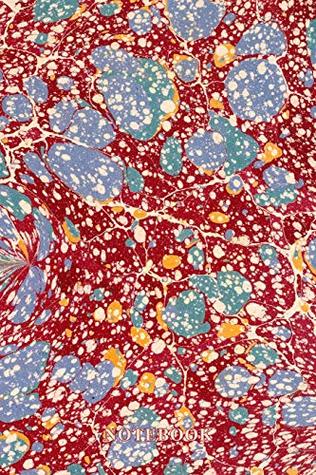 Download Notebook: Vintage Marbling Journal - Retro Blue Red Orange Marbled Endpaper Design - 100 Wide Ruled 6 x 9 Pages -  file in PDF