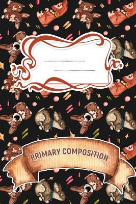 Download Primary Composition: A 6x9 Inch Matte Softcover Paperback Notebook Journal With 120 Blank Lined Pages - Story Paper-Playful Dogs, Paws, Bones, Puppies -  file in PDF