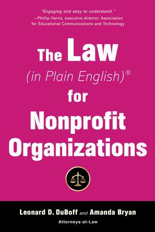 Download The Law (in Plain English) for Nonprofit Organizations - Leonard D. DuBoff | PDF