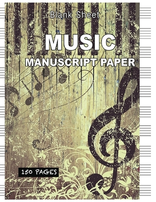 Download The piano music sheet: 6 Large Staves Per Page (8.5x11 - 150 Pages) - Blank Sheet Music Notebook file in PDF